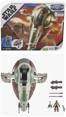 New Star Wars Mission Fleet - Boba Fete + Firespray Starship - Disney / Hasbro • £24.80