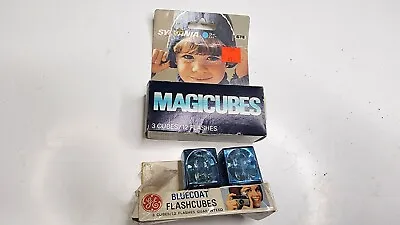 Vintage Sylvania Magicubes Magic Cubes Blue Dot 5 Cubes (20 Flashes) GE BLUECOAT • $24.69