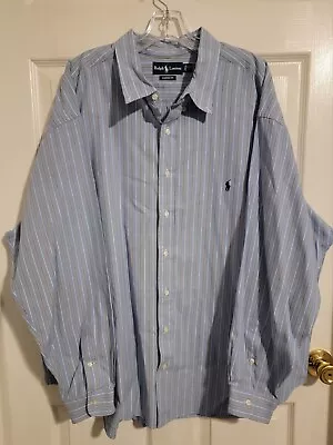 Ralph Lauren Men's 4XB Big Classic Fit Button Down Stripes Long Sleeve Shirt • $28.88