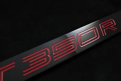 FORD MUSTANG GT350R Black Metal License Plate Frame Holder Red Lettering • $33.95