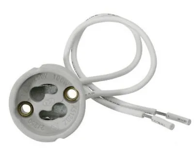 GU10 Connection Socket Ceramic Halogen LED Bulb Lamp Holder Fixing Base UK Stock • £3.49