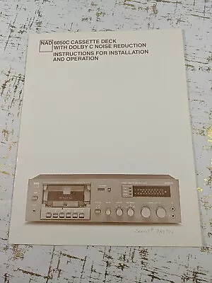 Nad 6050c Cassette Deck Audiophile Dealer Brochure Manual Ad Pamphlet • $16