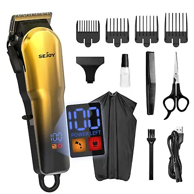  Sejoy Hair Clippers For Men Professional Hair Trimmer With LED Display USB  • $27.19