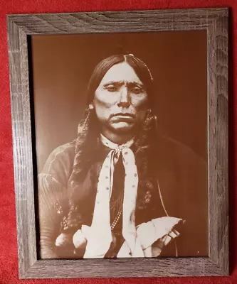 Framed ~Comanche Chief Quanah Parker Kwahadi War Leader~ 11x14 Lithograph Print • $17.99