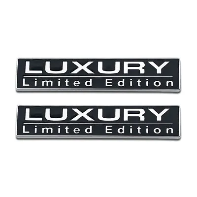 2x Chrome Black Metal Fender Trunk Luxury Limited Edition Emblem SUV Sport Badge • $9.99