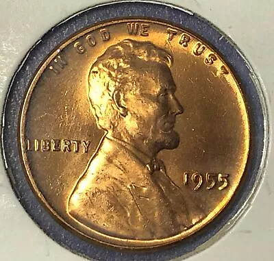 1955 Double Die Lincoln Wheat Cent Collection Penny 55 Rare Hole In Back Of Head • $55