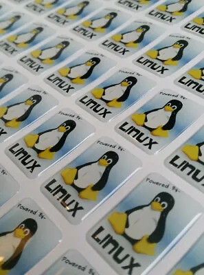 Linux Tux Desktop Computer Laptop Server Glossy Domed Badge Decal Vinyl Sticker • £2.75