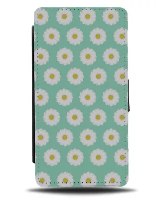 Mint Green Daisy Flowers Flip Cover Wallet Phone Case Daisies Floral Spring A327 • £19.99