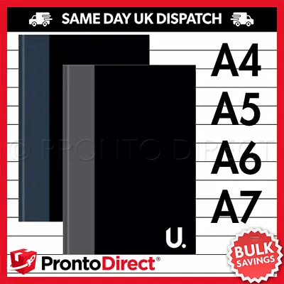 £1.79 • Buy A4 A5 A6 A7 Hardback Notebook Lined Journal Planner Book Ruled Pad Writing Diary