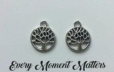 £2.39 • Buy 20 X Tibetan Silver TREE OF LIFE ROUND DISC SMALL 13x10mm Charm Pendant