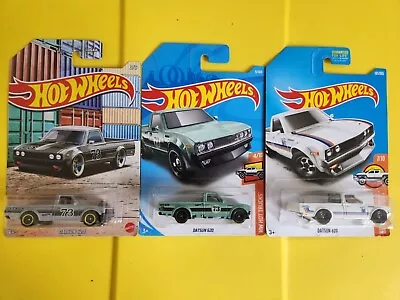 Hot Wheels Datsun 620 Lot HW HOT TRUCKS 3 MODELS 4/10 7/10 3/5 • $10