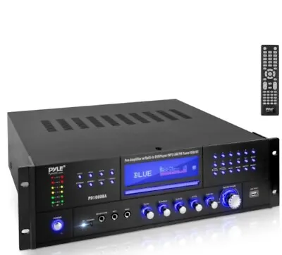 PYLE PD1000BA 1000 Watt 4-Channel Preamplifier Stereo Sound System BLACK • $19.99