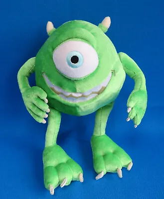 10  Mike Wazowski 💚 SOFT TOY 💚 POSEABLE MONSTERS INC DISNEY STORE DISNEYWORLD • £12.99