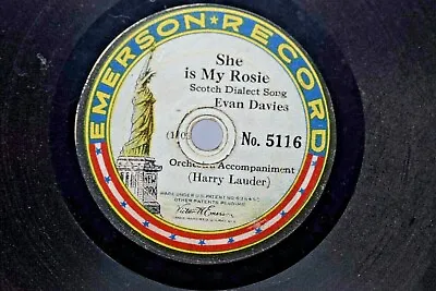 $49.99 • Buy Harry Lauder- She Is My Rosie, Emerson Records 5116, 1103-3-8, One Sided