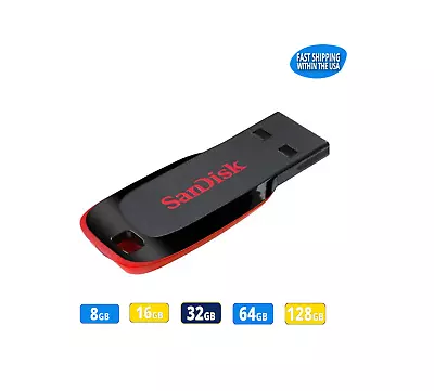 Sandisk Cruzer Blade USB Flash Drive Memory Stick For Laptops & Computers Lot • $9.18