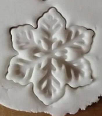 £3.49 • Buy Snowflake Cookie Cutter & Embossing Stamp Biscuit Dough Fondant Cake Xmas 