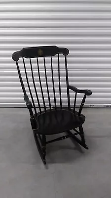 Rocking Chair Wood. U.S. Naval Academy Captain's Chair By S.BENT-BROS COLONIAL • $375