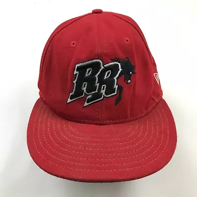 VINTAGE RoughRiders Hat Cap Size 7 3/8 New Era Red MILB Minor League Mens USA • $38.77