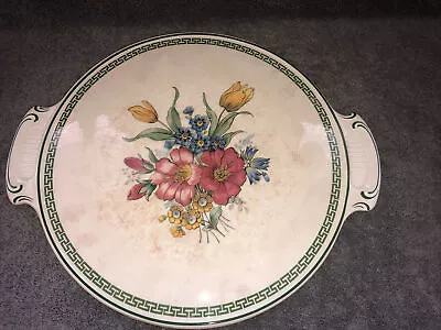 Rare Antique VILLEROY Both Old Abbey Ware V & BM Saar Cake Plate GENUA Pattern • $0.99