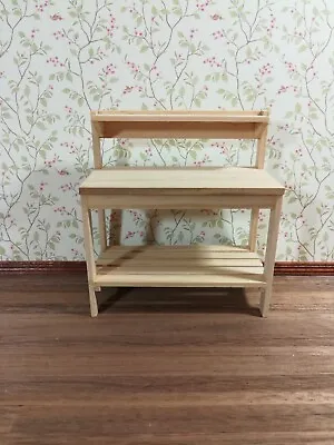 Dollhouse Gardening Workbench Table Unpainted Wood 1:12 Scale Furniture • $12.99