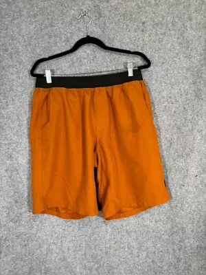 PrAna Shorts Mens Large Orange Mojo Unlined Lightweight Athletic Performance • $21.88