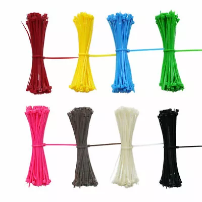 Self-Locking 3x100mm Assorted Coloured Nylon Plastic Cable Ties Zip Tie Wraps  • $18.57