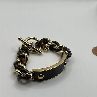 Michael Kors Tortoise Shell Gold Tone Link Bracelet.  I • $29