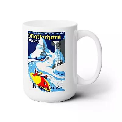 Matterhorn Vintage Disneyland Poster Coffee Ceramic Mug 15oz • $14.85