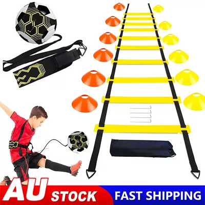 Football Training Equipment For Kids Speed Agility Agility Ladder Set 12 Rung 6M • $26.89