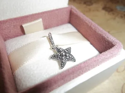 Genuine Pandora Silver Beaded Starfish Pendant Charm 398945C00 S925 ALE • £18.95