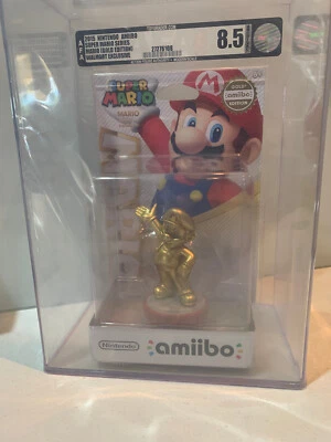 $600 • Buy Gold Mario Amiibo Graded 8.5 New Sealed 