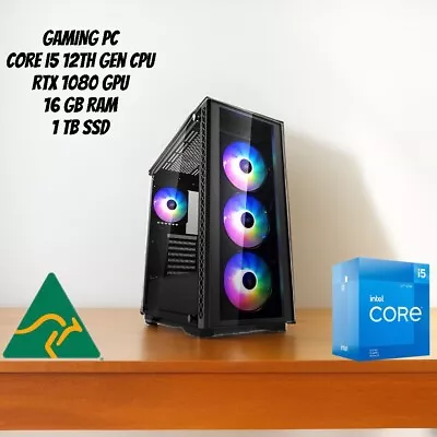 Desktop Gaming PC Tower Intel I5 12th Gen 16GB RAM HDD 1TB 1080 GPU • $650