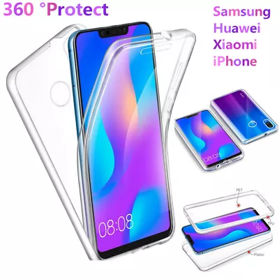 360° Protective Full Cover Soft Silicone Front+Hard Back Case For Smart Phone 14 • $4.99