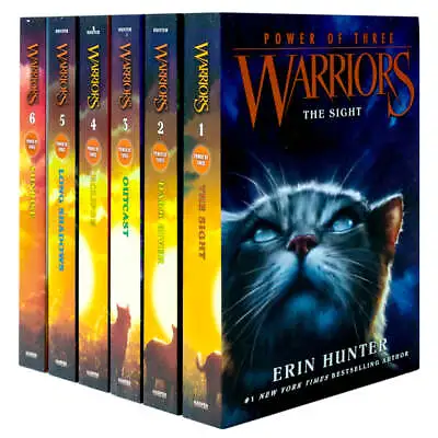 Warriors Cat Power Of Three Book 1-6 Series 3 Books Collection Set By Erin Hunte • £20.88