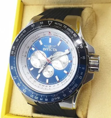 Invicta Aviator Men's Dial Colour Blue / Silver Watch 32916 (50mm) • £89