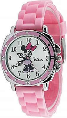 Disney Women's Minnie Mouse Pink Silicon Strap Watch Mn1063 • $22.95