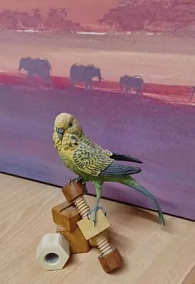 Country Artists BIRDS OF THE WORLD  BUDGIE WITH TOY  05233 Retired VERY RARE • £42.99