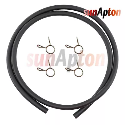 3ft Rubber Hose Line For Yamaha 9mm OD 6mm ID + Spring Clip Clamp- Fuel Carb • $7.99