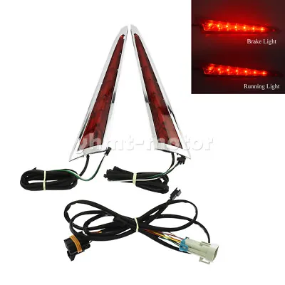 Chrome Rear Saddlebag Side Red LED Tail Light For Victory Cross Roads Magnum • $72.19