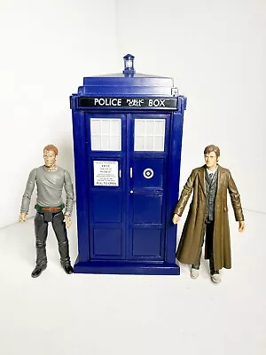 11th Doctor Who Tardis Rare Non Electric Version & 2 Doctor Who Action Figures • £29.99