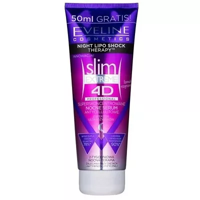 £9.99 • Buy Eveline SLIM 4D EXTREME Super Concentrated Night Anti Cellulite Body Serum 250ML