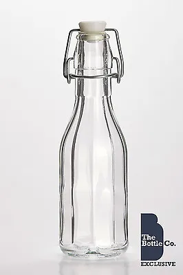 X 6 250ml SWING STOPPER GLASS BOTTLES & TOPS HOMEBREW • £29.25