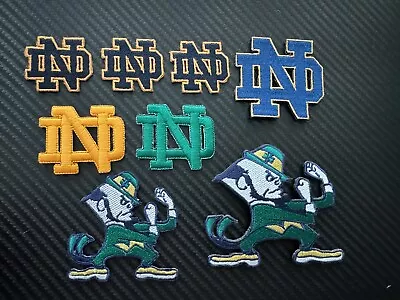 (8) Notre Dame Fighting Irish Leprechaun Logo Embroidered Patches Patch New☘️ 🏈 • $18