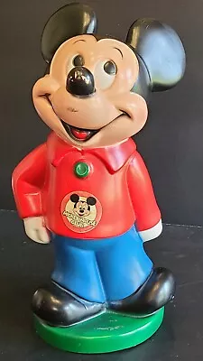 Disney Mickey Mouse Club Sticker Coin Bank Productions 1970 Hard Plastic Vintage • $51.19