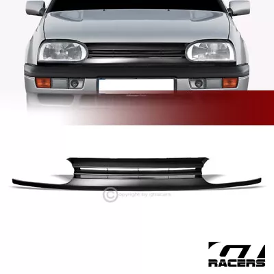 For 1993-1998 Vw Golf/1995+ Cabrio Mk3 Blk Horizontal Front Bumper Grill Grille • $57