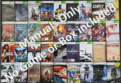 Manuals / Booklets Guides ONLY (NO GAME DISC) Xbox 360 FAST Shipping • $4.99