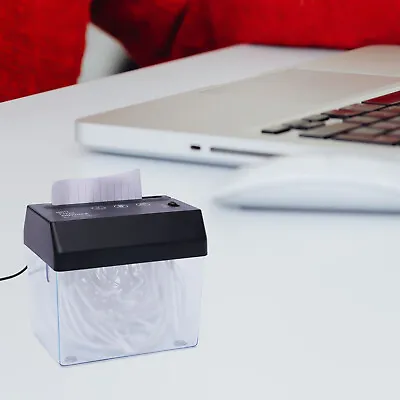 Mini Strip Cut Shredder Desktop Electric Paper Shredding Machine Office Portable • $19