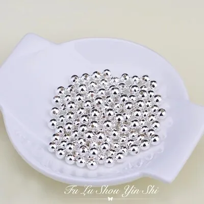 925 Sterling Silver Round Spacer Beads 2mm2.5mm3mm3.5mm4mm4.5mm5mm6mm7mm8mm10mm • $491