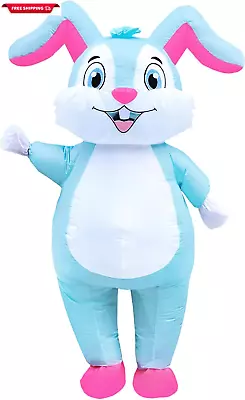 Inflatable Easter Bunny Costume Blow Up Rabbit Costume Rabbit Mascot Costume Uni • $49.88