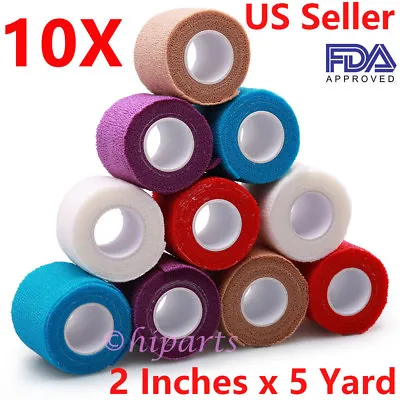 Self Adherent Wrap Adhesive Bandage Gauze Rolls Elastic First Aid Medical Tape • $13.99